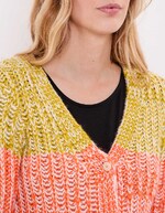 Chunky marled knit cardigan femme La Fiancée