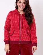 Jacquard knit zip-up sweatshirt femme La Fiancée