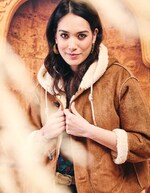 Reversible suede coat femme La Fiancée