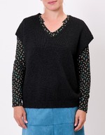 Plain sleeveless knitted sweater femme La Fiancée