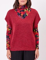 Plain sleeveless knitted sweater femme La Fiancée