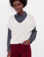 Plain sleeveless knitted sweater femme La Fiancée