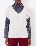Plain sleeveless knitted sweater femme La Fiancée