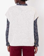 Plain sleeveless knitted sweater femme La Fiancée