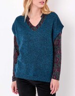 Plain sleeveless knitted sweater femme La Fiancée