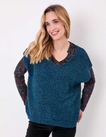 Plain sleeveless knitted sweater femme La Fiancée