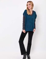 Plain sleeveless knitted sweater femme La Fiancée