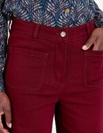 Wide-leg stretch cotton trousers femme La Fiancée