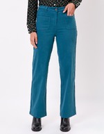 Wide-leg stretch cotton trousers femme La Fiancée