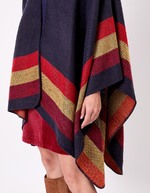 Reversible printed poncho femme La Fiancée