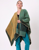 Reversible printed poncho femme La Fiancée