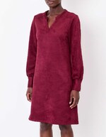 Straight suede-effect dress femme La Fiancée