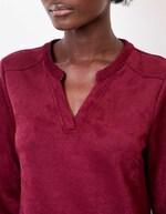 Straight suede-effect dress femme La Fiancée