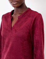 Straight suede-effect dress femme La Fiancée