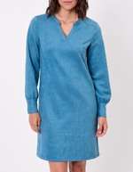 Straight suede-effect dress femme La Fiancée