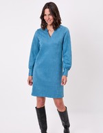 Straight suede-effect dress femme La Fiancée