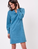 Straight suede-effect dress femme La Fiancée