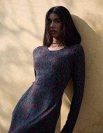 Jersey knit midi dress femme La Fiancée