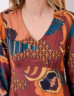 Flowy V-neck midi dress femme La Fiancée