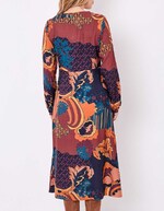 Flowy V-neck midi dress femme La Fiancée