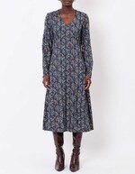 Flowy V-neck midi dress femme La Fiancée