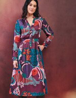 Flowy flared midi dress femme La Fianc&eacute;e