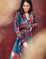 Flowy flared midi dress femme La Fianc&eacute;e