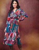 Flowy flared midi dress femme La Fianc&eacute;e