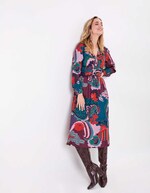 Flowy flared midi dress femme La Fianc&eacute;e