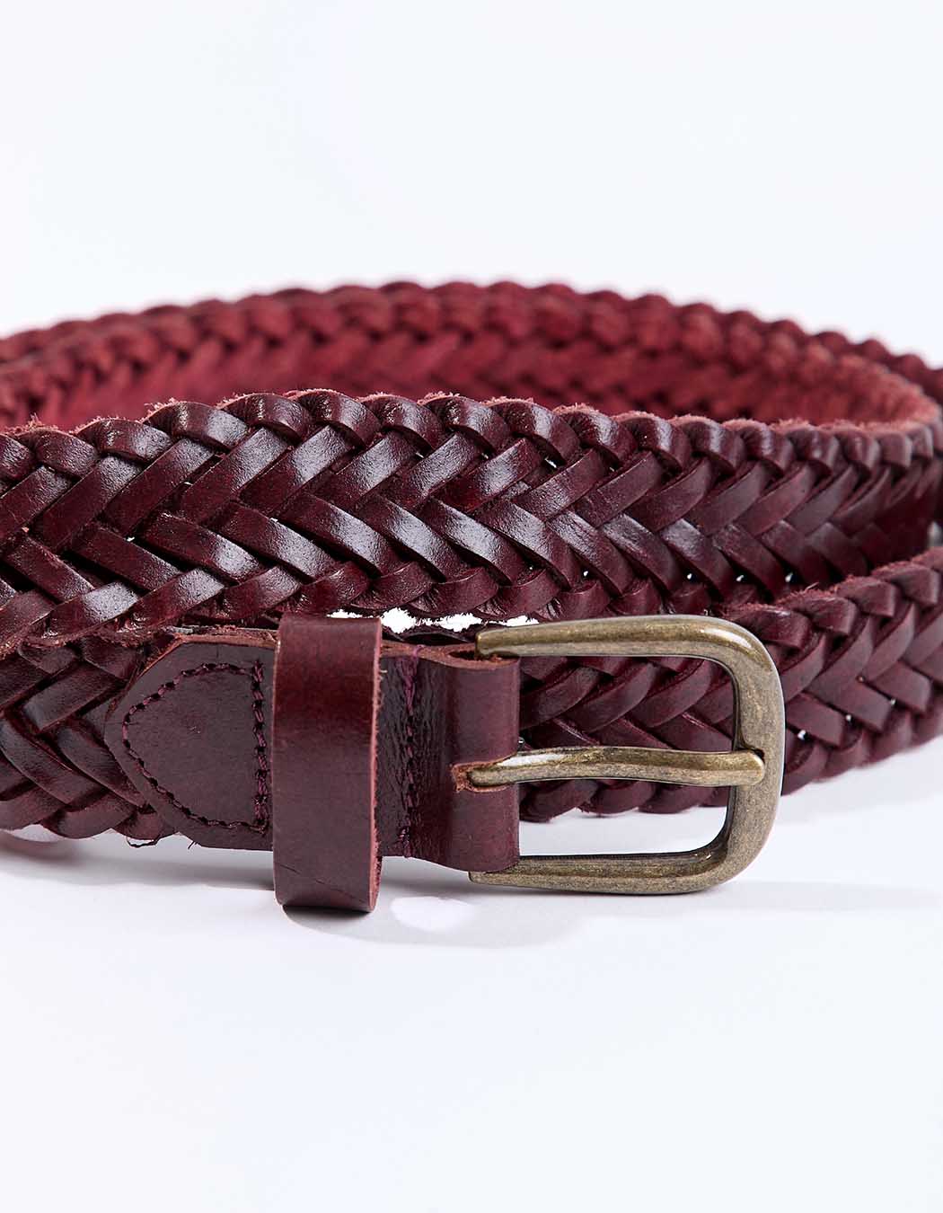 Braided leather belt femme La Fianc&eacute;e