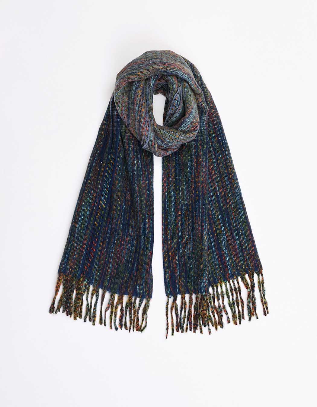 Ombre-effect fringed scarf femme La Fiancée