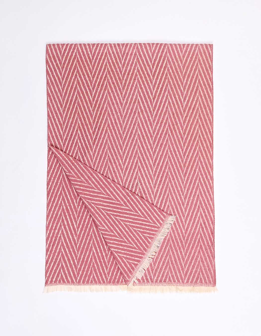 Herringbone fringed scarf femme La Fianc&eacute;e
