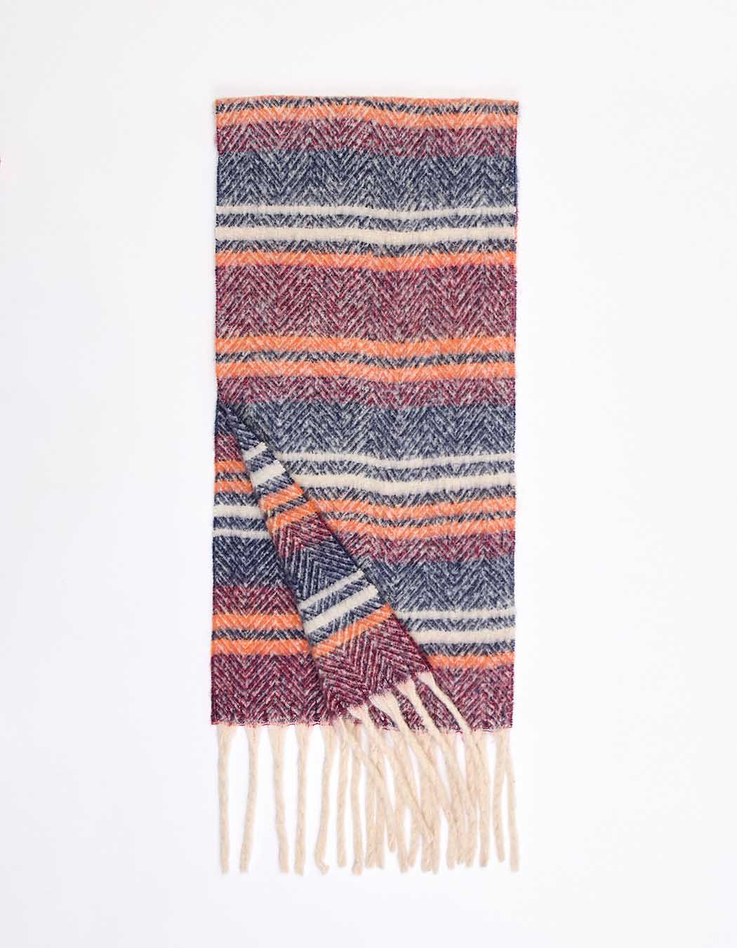 Striped fringed scarf femme La Fiancée