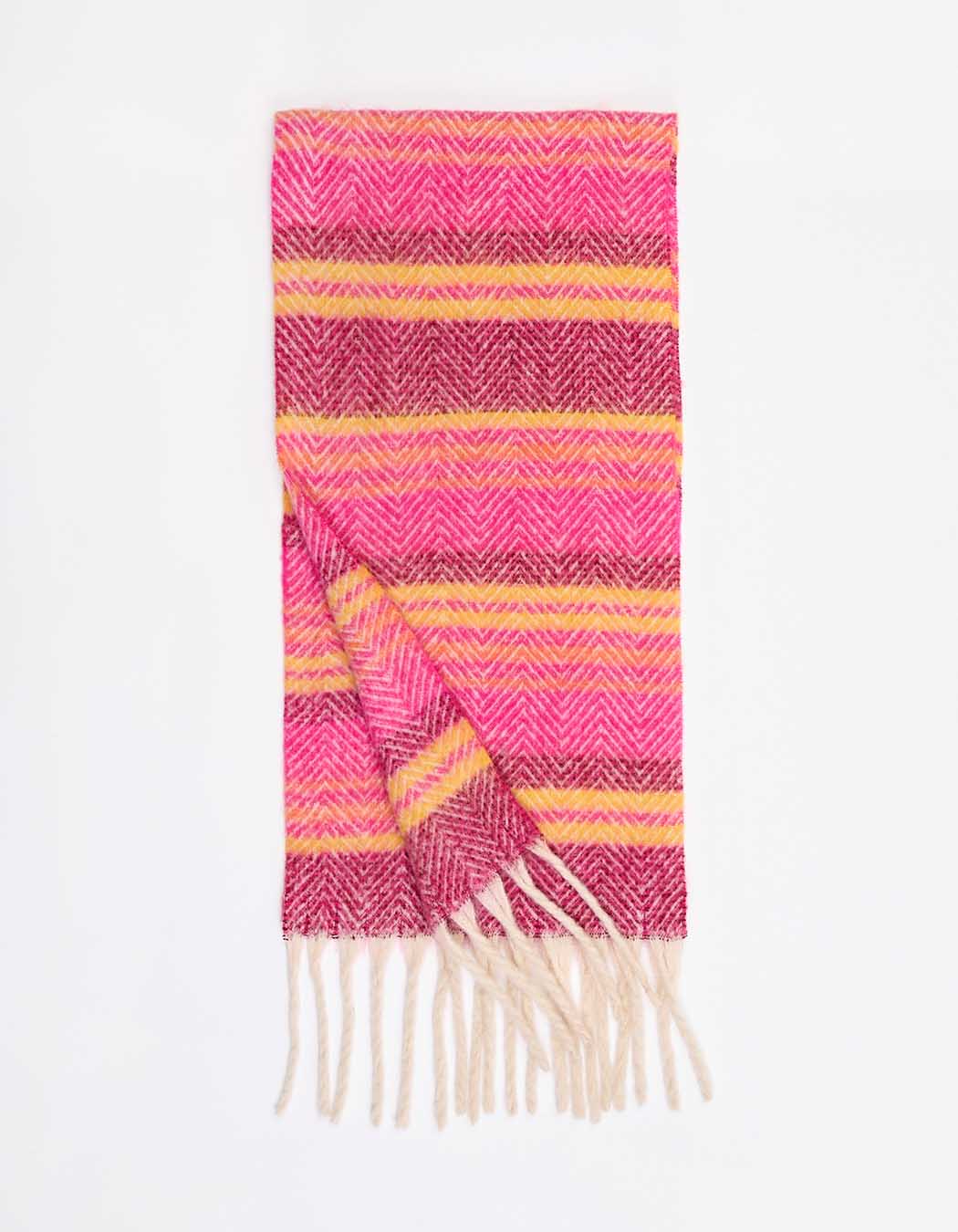 Striped fringed scarf femme La Fiancée