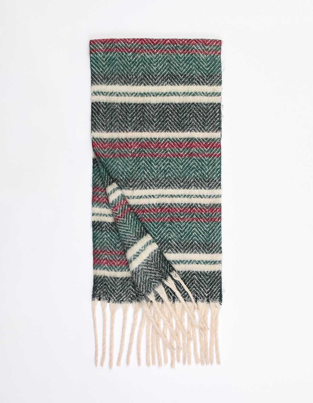 Striped fringed scarf femme La Fiancée