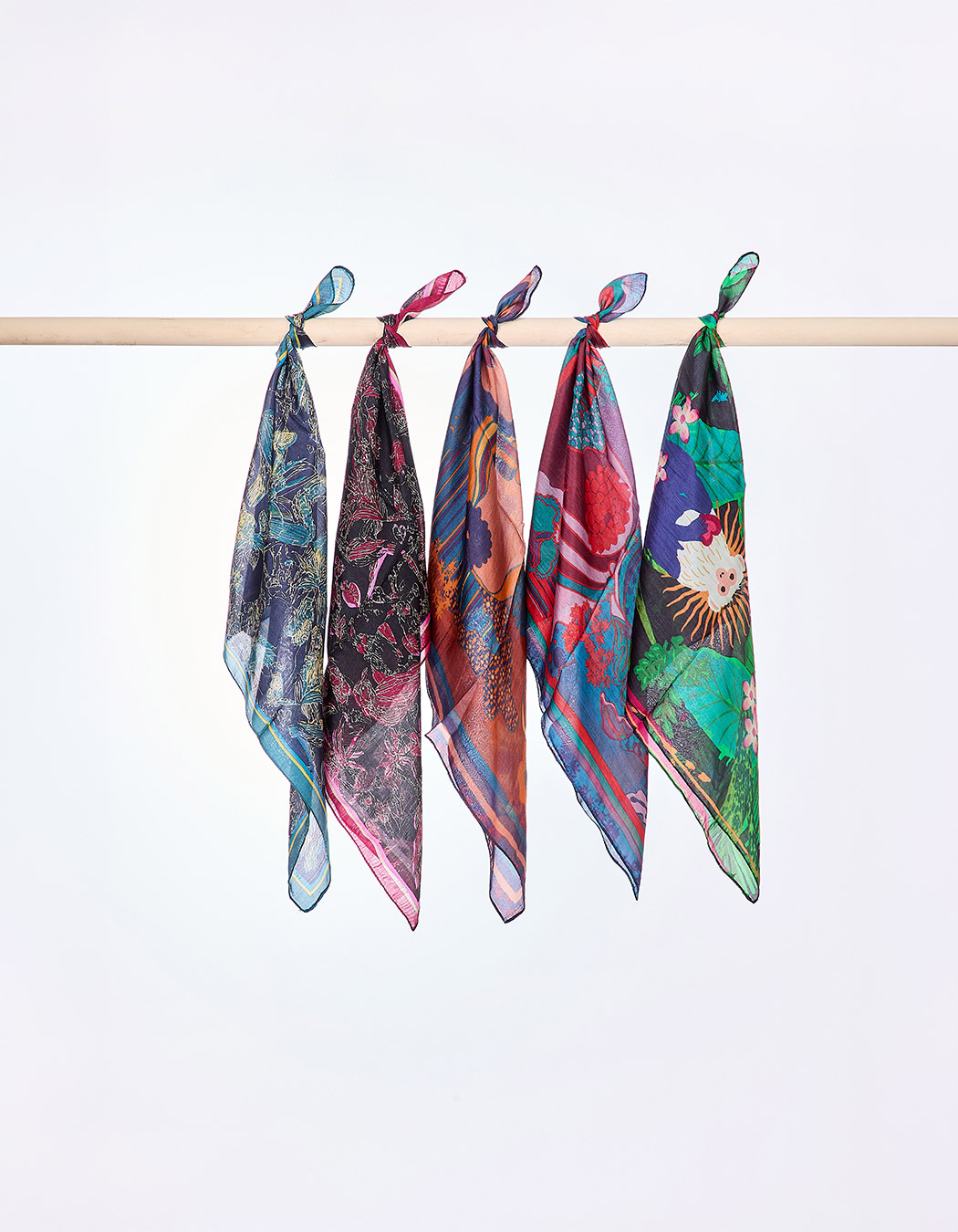Printed silk neckerchief femme La Fiancée