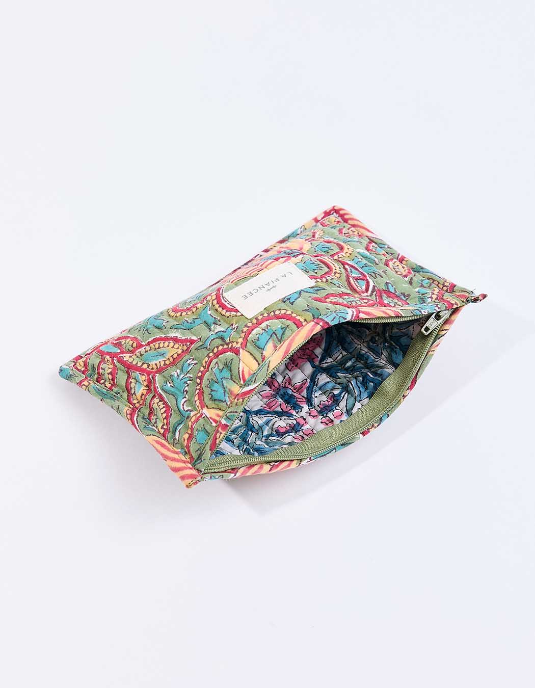 Small quilted cotton pouch femme La Fiancée