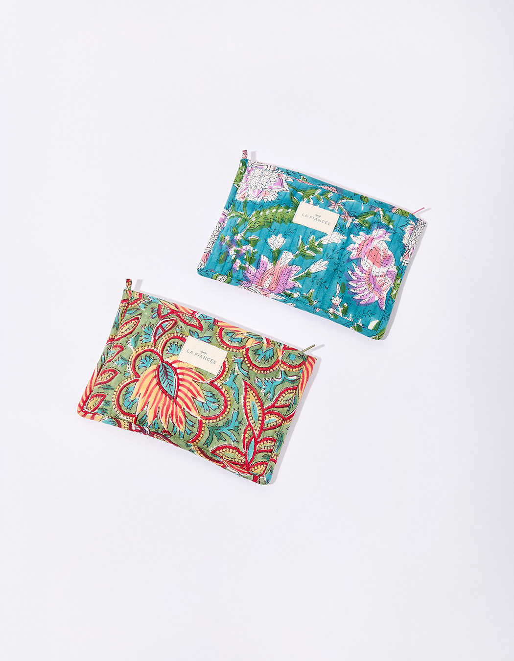 Small quilted cotton pouch femme La Fiancée