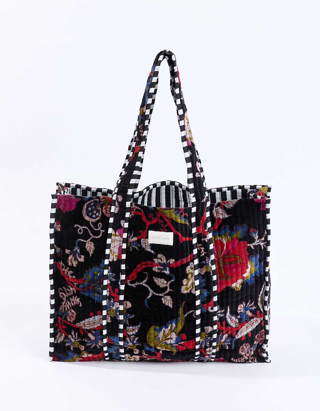 Large cotton velvet tote bag femme La Fiancée