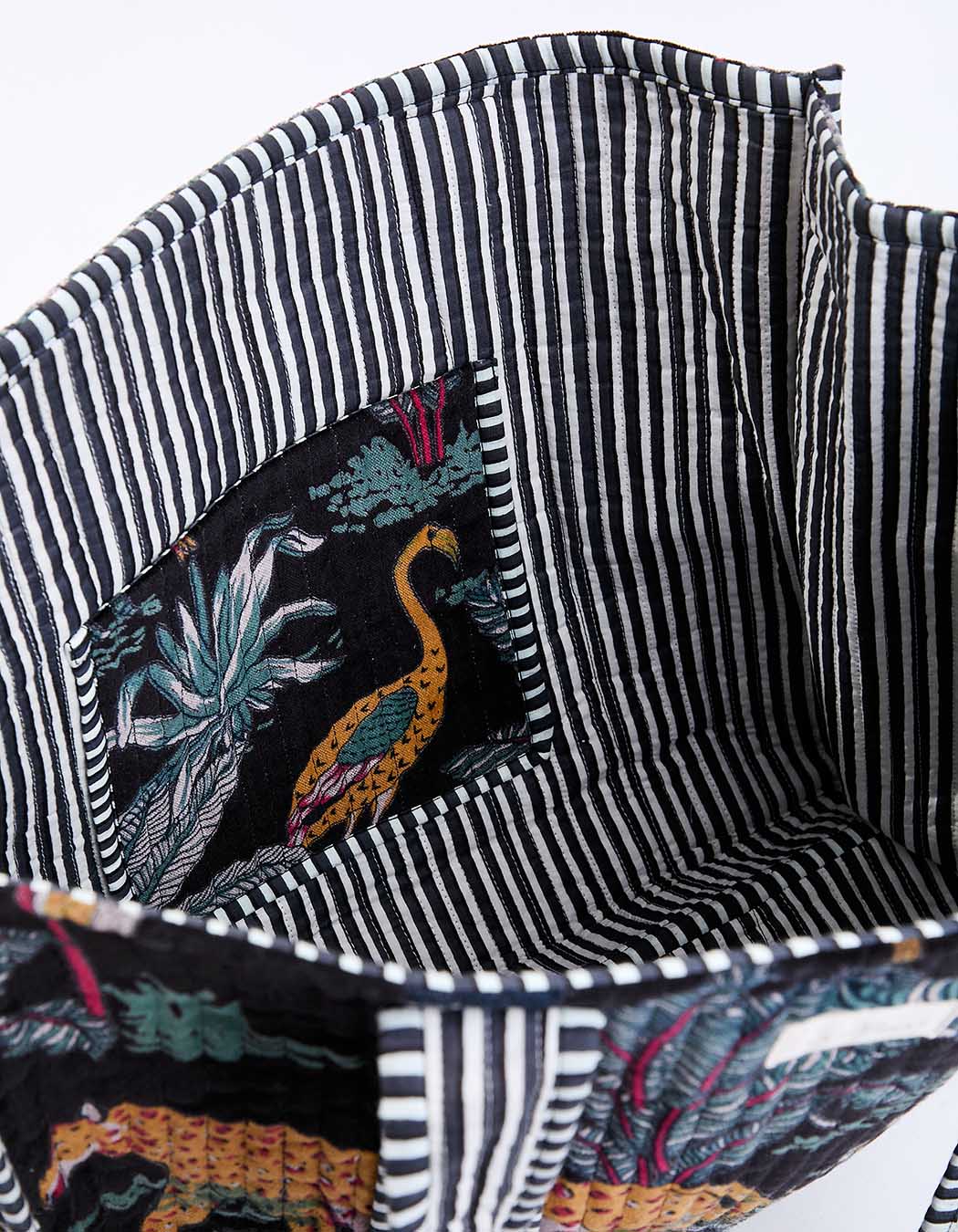Large cotton velvet tote bag femme La Fiancée