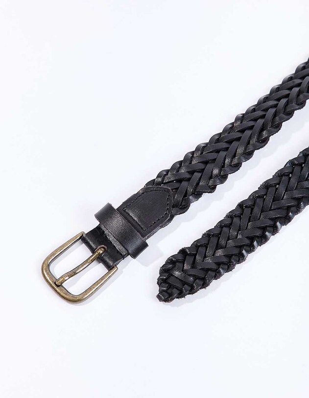 Braided leather belt femme La Fianc&eacute;e