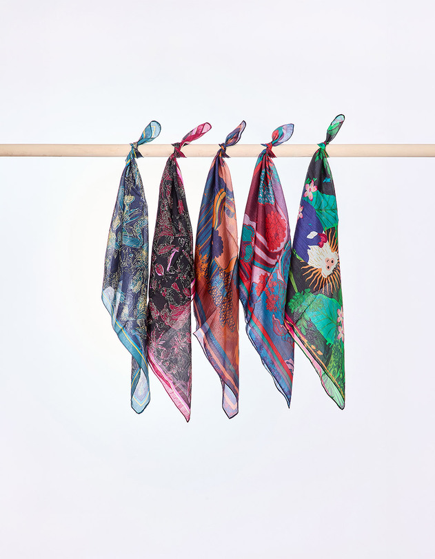 Printed silk neckerchief femme La Fianc&eacute;e