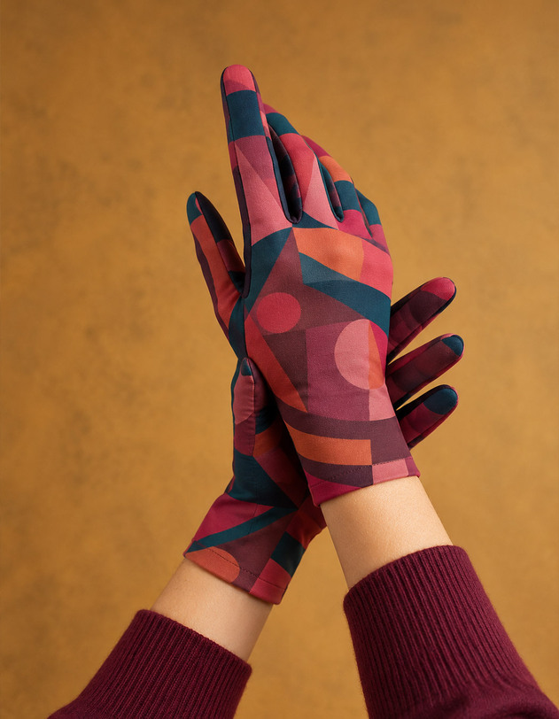 Womens printed gloves femme La Fianc&eacute;e