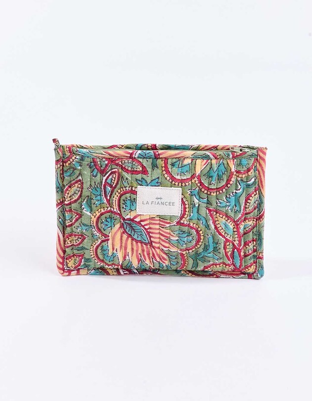 Small quilted cotton pouch LISETTE