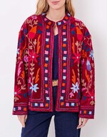 Embroidered velvet kimono jacket femme La Fiancée