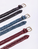 Braided leather belt femme La Fiancée