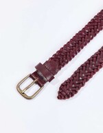 Braided leather belt femme La Fianc&eacute;e