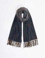 Ombre-effect fringed scarf femme La Fiancée