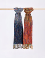 Ombre-effect fringed scarf femme La Fiancée