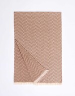 Herringbone fringed scarf femme La Fianc&eacute;e